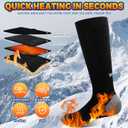Heated Socks for Men Women, Rechargeable Electric Heated Socks, 5000mAh Washable Heated Socks, Long Life Up to 65 °C, Large Heating Area Foot Warmer for Outdoor Work Skiing Camping Fishing Hunting