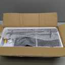 WOPITUES Floating Shelves for Wall with Cube Shelf, Wall Shelves with Metal Rail for Bathroom Decor, Bathroom Organizers and Storage, Over Toilet Shelves for Toilet Paper-Black (15.7 inch)