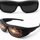 IR Shade 8 Welding Glasses, ANSI Z87.1 Eye Protection Welding Goggles, Wrap-Around Protective Safety Goggles for TIG Stick Welding, Plasma Cutting