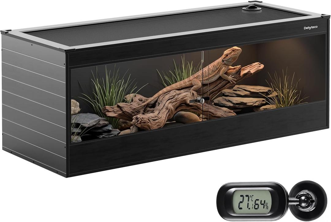 68 Gallon Reptile Enclosure, 48"x18"x18" Reptile Tank, Bearded Dragon Tank