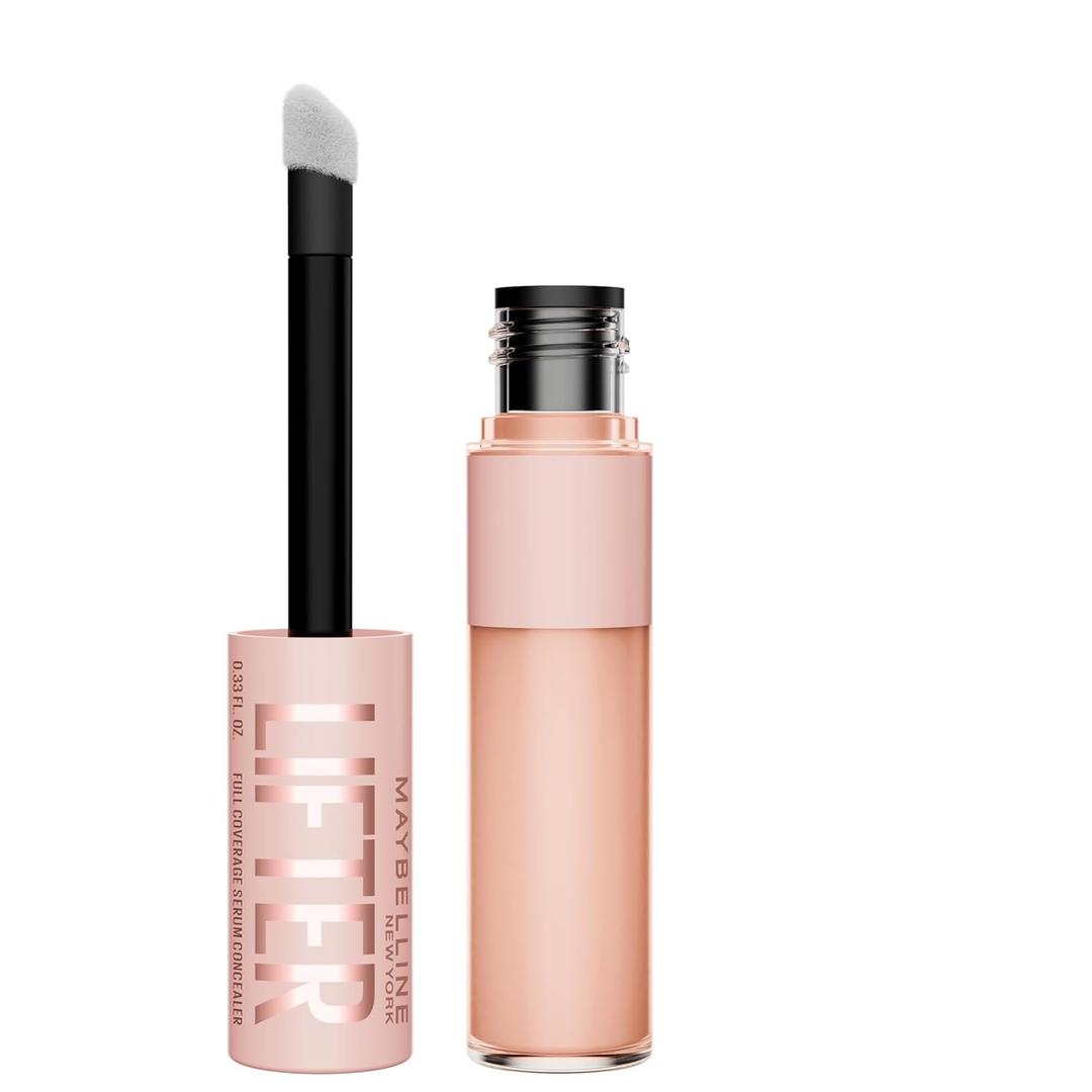 Maybelline Lifter Serum Concealer, Radiant Concealer with Full Coverage, Includes 2% Peptides + Caffeine to Hydrates & Brightens Under Eyes, 25 COOL, 1 Count