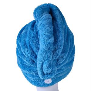 YYXR Microfiber Quick Drying Hair Towel Wrap - Super Absorbent Drastically Reduce Hair Drying Time (Blue)