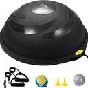 VEVOR Half Exercise Ball Trainer, 23/26 inch Balance Ball Trainer, 1500lbs Capacity Stability Ball, Yoga Ball with Resistance Bands & Foot Pump, Strength Fitness Ball for Home Gym Full Body Workout