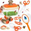 Bug Catcher Kit For Kids, Bug Catching Kit for Kids with Bug Cage, Bug Box, Bug Net, Insert Catcher, Kid Binoculars, Magnifying Glass, Critter Keeper, Outdoor Explorer Kit for Kid 3 4 5 6 7 8