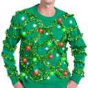 HSCTEK Light Up Men Christmas Sweater.L