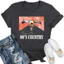 IFQ Womens Raised on 90s Country Shirts Vintage Country Music T-Shirt Cowgirl Concert Party Tee Grey
, Large