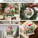 4 x Turtle Christmas Ornaments 2025, Unique Turtley Xmas Gifts for Neighbors, Friends, Family, Turtle Gifts for Women Men, Adorable Christmas Ornaments for Tree Decorations