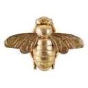 Gold Bee Figurines, 3D Hanging Honey Bee Wall Sculpture, Golden Resin insect Wall Mounted Decoration, Artwork Decor for Living Room (Antique Gold)