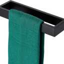 KOKOSIRI Towel Ring Matte Black Hand Towel Bar Holder 9-Inch Kitchen Rack Stainless Steel for Bathroom Hardware Wall Mounted, 1 Pack B4008BK-L9