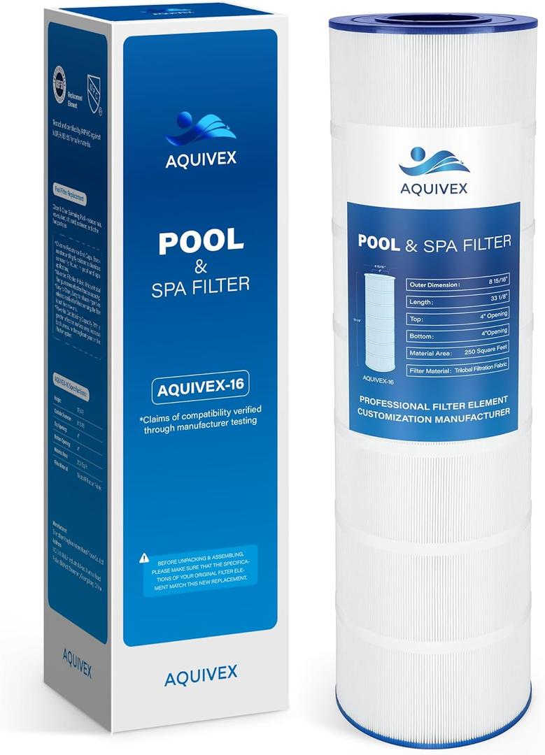 CS250 Pool Filter Cartridge, Compatible with Jandy CS Series 250, CS250, R0462500, Pleatco PJANCS250, Filbur FC-0824, Unicel C-8425, 1 Pack