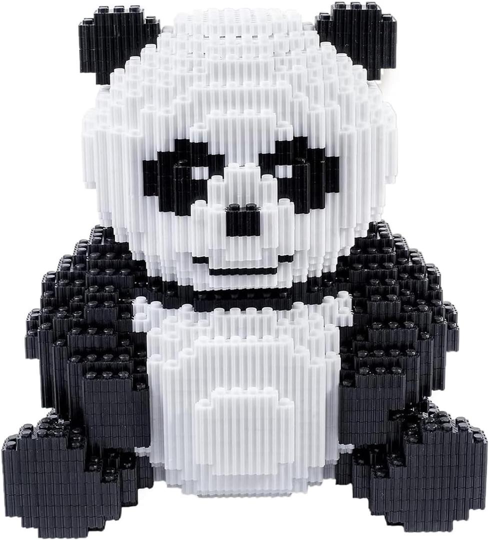 AHZILEl Animal Panda Blocks Building Set, 7822 Pcs Cute 3D Puzzle Mini Building Bricks Toy Kits, DIY Educational Particle Building Birthday Gift for Ages 8-14
