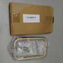 Bathlink 8" Shower Door Handle, 304 SS, Brushed Gold, Fits 1/4-1/2" Glass