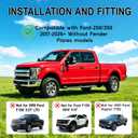 Mud Flaps for Ford F-250 F-350 2017-2026, 4PCS Splash Guards Front and Rear Mudflaps for F-250 Accessories(Without Fender Flares), No Drill OEM Fender Flares Black Easy Installation