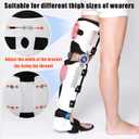 Knee Brace for Post-Op Immobilization & Stabilization, Adjustable Collateral Bars, Widely Used in US Hospitals, Mid-Range ALL (Left feet+knee brace)