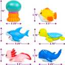 Tub Works® Under the Sea™ Light Up Bath Toys, 6 Pack | Water-Activated Light Up Toys Flash & Change Color | Easy-Grip Baby & Toddler Bath Toys | Sensory Bathtub Toys with Bath Lights for Kids Bath