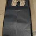 qiqee 100-Packs Black Paper Gift Bags with Handles Bulk 7.6"x4.75"x10.5" Medium Size Gift Bags Multiple Uses