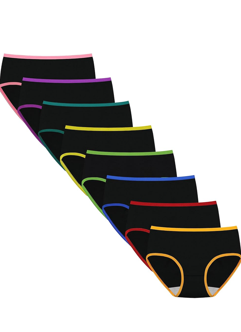 Nalwort Girls Panties Big Kids Cotton Underwear for Teens Briefs Pack of 8 XL- 12-14 Years