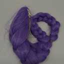 FantaLook Long Purple Braided Cosplay Wig Dress up Accessories with Clips for Halloween (Only Braid）