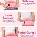 Electric Heating Pad, Portable Cordless Menstrual Heating Pad with 6 Heat Levels and 6 Massage Modes, Fast Large Heating Belly Wrap Belt for Cramps, Back Pain Relief Gifts for Women Girls Her