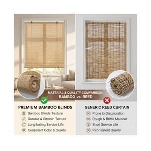 Bamboo Blinds for Interior Windows, Custom Bamboo Shades for Indoor Windows, Roller Shades for Indoor Window and Outdoor Patio, Decks, Porches, Backyards
