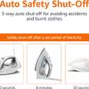 Amazon Basics Steam Iron for Clothes with Safety Auto Shut-Off, Handheld Garment Steamer, Wrinkle Remover, Stainless Steel Soleplate, Anti-Drip, 1700-Watt, 1.62ft, Gray