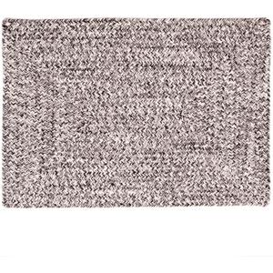 Super Area Rugs Farmhouse Braided Rug Soft Cotton Kitchen Reversible Carpet, Black & White, 5' X 7' Rectangle