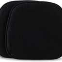TANYOO Set of 2 Chair Cushion Memory Foam Pads Non Slip Honeycomb Pattern Square 15" x 16" Seat Cover Ultimate Comfort and Softness Cushions(2Pack,Black)
