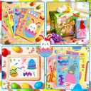 2 x Easter Stickers DIY Easter Stickers for Eggs Bunny Stickers for Easter Egg Decorating Stickers Game Toys Gift Party Favor Supplies(24 Sheets)