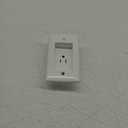 Clock Hanger Recessed Tamper Resistant Receptacle, 15 Amp, 125V, Grounding, Side Wire Terminations, White