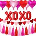 16 Inch XOXO LOVE Letters Pink Red Foil Balloons (XOXOLOVE) (RED XOXO-Multi-Color-Heart)