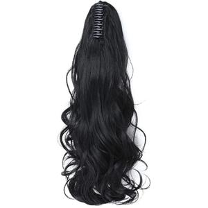 Youllyuu 12-26Inch Claw Clip In Ponytailtail Hair Extension Synthetic Curly Straight Ponytail Tail Hair Pieces For Women 18inch-1