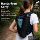 Trekking Pole Quiver for Trail Running, Waterproof Carry Bag for Folding Trekking Poles & Z-Poles, Pole Holder for Hydration Vest & Lightweight Backpack, with 2 Bungee Cords & 4 Rubber Tips