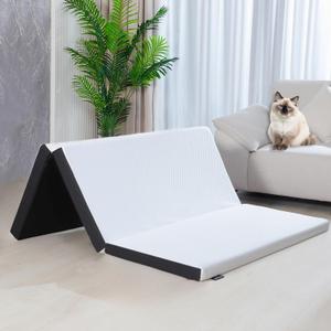 Folding Mattress Queen Size, 3 inch Tri-fold Memory Foam Mattress Topper with Washable Cover,Foldable Mattress Topper for Camping,Road Trip,Guest - Queen Size, 78" x 58" x 3" Folding Mattress Queen Size, 3 inch Tri-fold Memory Foam Mattress Topper with Washable Cover,Foldable Mattress Topper for Camping,Road Trip,Guest - Queen Size, 78" x 58" x 3"
