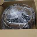 ELYONA Modern Pendant Light Walnut Wooden Pattern Dome Pendant Light Fixture Matte Black Metal Gold Inner Finish Adjustable Hanging Lighting for Kitchen Island Dining Room Office Hallway Foyer Bedroom