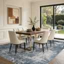 DMOYEST Area Rug Living Room Rugs - 10x14 Large Soft Indoor Neutral Modern Abstract Low Pile Washable Rug Carpet for Bedroom Dining Room Farmhouse Home Office - Grey Blue