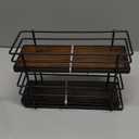 EFYSE Coffee Syrup Organizer rack, 2 Tier Syrup Holder(6 Bottle Capacity) for coffee bar syrup storage,kitchen condiment organization and wine display.