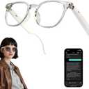 MNVOEQ AI Smart Wireless Bluetooth Translation Glasses for Men/Women with Speakers/Bluetooth&140+ Languages Translation Sports/Travel/Drive/Busniess (C1+AI+Color Change Lenses+Transparent)