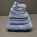 SUPERIOR Egyptian Cotton Pile 8 Piece Towel Set, Includes 2 Bath, 2 Hand, 4 Face Towels/Washcloths, Ultra Soft Luxury Towels, Thick Plush Essentials, Guest Bath, Spa, Hotel Bathroom, Light Blue