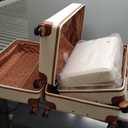 Hulsin Luggage Sets with Spinner Wheels, 3 Piece Suitcase Set for Women, Hard side Luggage set Clearance with TSA Lock, Hard Shell Rolling suitcase, Hard Case for Travel (White, 3PCS Set)