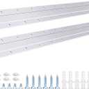 French Cleat Picture Hanger, Aluminum Z Hanger Supports 120lbs - Interlocking Wall Mounting Bracket Hardware Kit for Hanging Mirrors, Picture, Shelf, Whiteboard, Art, Frames (24 inch-2 Pairs)