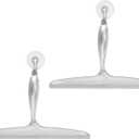 iDesign Bathroom Plastic Shower Squeegee with Wall Hook - Set of 2 - Clear