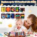 Toddler Busy Board Montessori Toys: for Toddlers 1-3 Year Old Educational Activity Book Sensory Board Travel Toy Ages 3-4 3-5 Learning Fine Motor Skills Preschool Quiet Book Gift for Boys Girls Kids