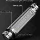 JY Performance 5 inch Muffler Diesel, Muffler 8" x 24" Body 30" Whole Length Straight Through Stainless Steel Welded On Resonator Muffler with Clamp