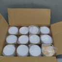 CONNOO 12 Pack 10 OZ White Glass Candle Jars for Making Candles with Airtight Bamboo Lids Nice Sticky Warning Labels for Candle Making Empty Container Bulk - Dishwasher Safe