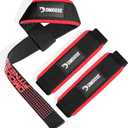 DMoose Fitness Lifting Straps 24" (Pair) - 5mm Padded Durable Wrist Straps for Weightlifting & Powerlifting - Cotton Lifting Strap with Silicone Grip for Men & Women - Deadlift Strap for Gym Workout