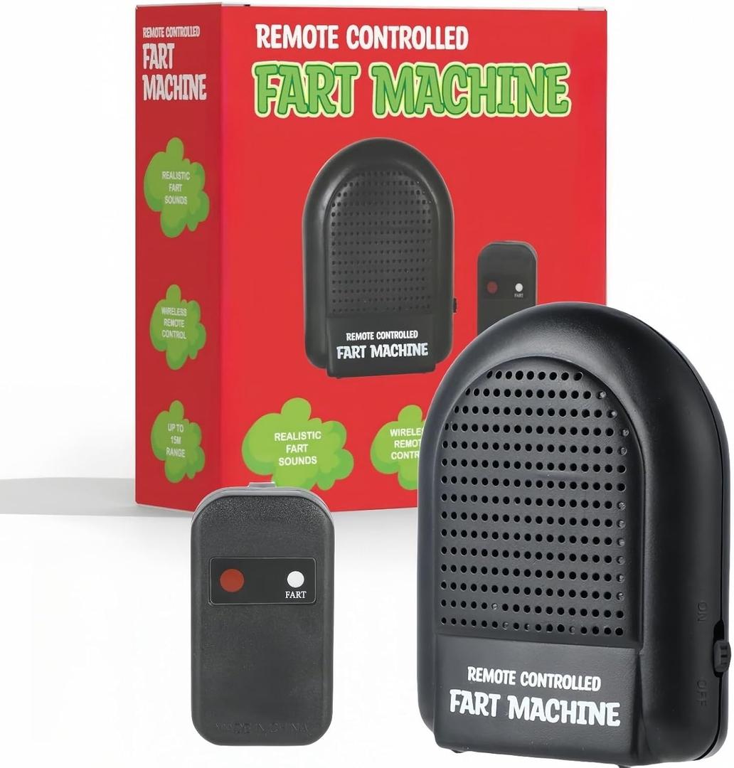 Fart Machine with Remote Control, Multiple Realistic Fart Sounds, Fart Prank Toys, Office Humor, Prank Gifts, Pocket Size April Fool's Gifts, Halloween Prank Toys (8 Voices)