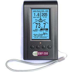 EMF Meter,Advanced GQ EMF-390 Multi-Field Electromagnetic Radiation 3-in-1 EMF ELF RF meter, 5G Cell Tower Smart meter Wifi Signal Detector RF up to 10GHz with Data Logger and 2.5Ghz Spectrum Analyzer