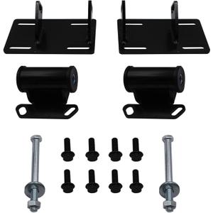 Full Engine Mount Adapter Plates Urethane Swap Kit Compatible with GMC Sonoma S15 Chevrolet Blazer S10 LSx LS1 LS2 LS- Conversion Motor Mounts+Frame Mount Adapter Plate