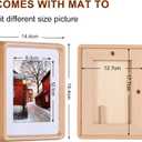 5x7 inch Natural Wood Picture Frame, Natural Beech Wooden Frame, Display Pictures 3.5x5 with Mat or 5x7 Without Mat, for Tabletop Display Home Decor Wood Photo Frames