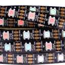 WS2812B IC RGB 5050SMD ECO Individual Addressable LED Strip Light, 16.4FT 300LED 60LED/m Flexible Full Color IP30 DC5V Black PCB for DIY Project (No Power Adapter or Controller)